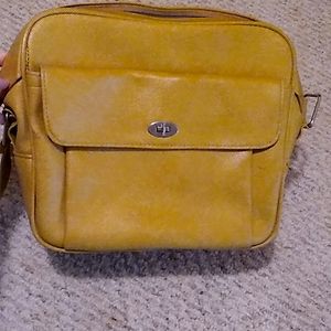 Vintage Leather Samsonite Silhouette Carry-On in color "Mustard Yellow"